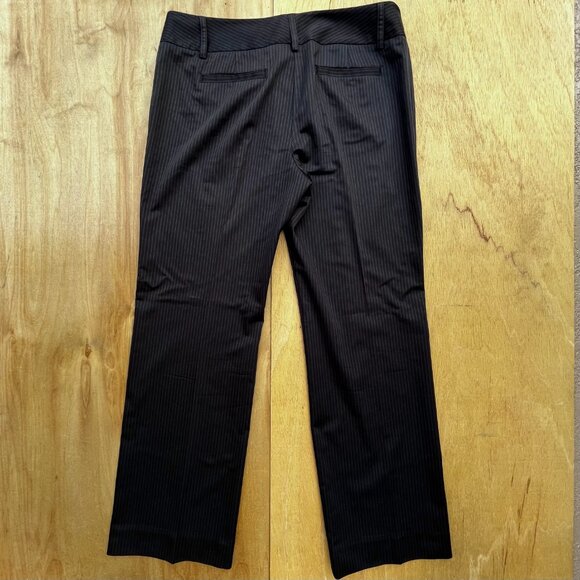CABI WORK IT PINSTRIPE TROUSERS WOMEN’S sz 16 Wide Leg High Rise Black NWOT - Picture 4 of 12